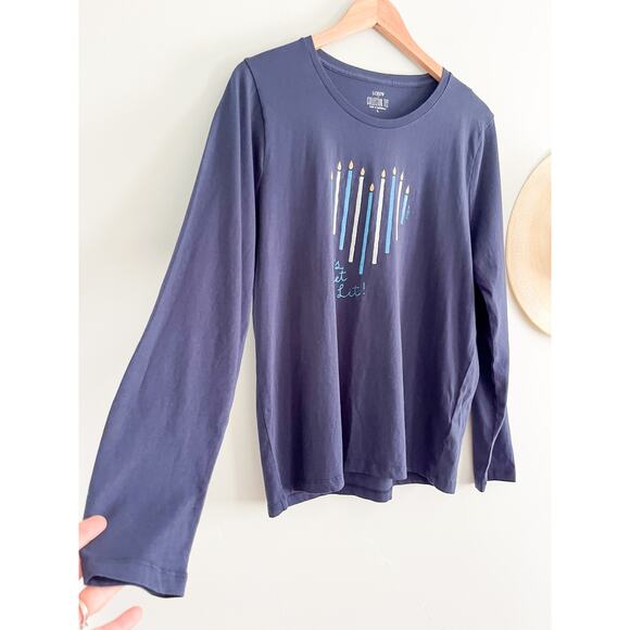 J Crew Factory | NWT Women's Collector Tee Let's Get Lit | Sz L - Picture 2 of 8